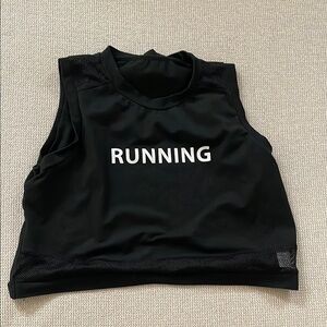 Black Running Sleeveless Top